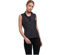 FALKE® Women's Black Running Vest - Windproof with High Collar and Full Zip