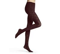 FALKE Women's Check Mate 60 DEN W Ti Semi-Opaque Patterned 1 Pair Tights, Brown Cayenne 5950, S