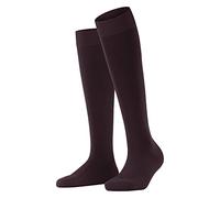 FALKE Women's ClimaWool W Kh Temperature-Regulating Long Plain Knee-High Socks 1 Pair, Red Barolo 8596, 4-5