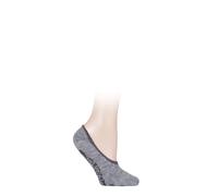 Falke Womens Cosy Ballerina Slipper Socks & Carry Pouch Black Navy Grey - 1 Pair