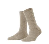 Falke Womens Beige Mel. Cosy Wool Ribbed Knit Socks Eur 39-42/6-9 Uk Women