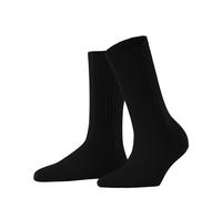 FALKE Women's Cosy Wool Boot W So Viscose Cashmere Plain 1 Pair Socks, Black 3000, 5.5-8