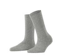 FALKE Women's Cosy Wool Boot W So Viscose Cashmere Plain 1 Pair Socks, Grey Light Heather 3223, 5.5-8