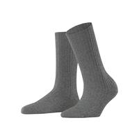 FALKE Women's Cosy Wool Boot W So Viscose Cashmere Plain 1 Pair Socks, Grey Light Melange 3390, 2.5-5