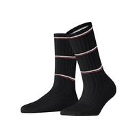 FALKE Women's Cosy Wool Boot W So Viscose Cashmere Plain Socks, Black 3000 Stripe, 5.5-8