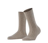 FALKE Women's Cosy Wool Boot W So Viscose Cashmere Plain Socks, Beige Melange 4091 Special Edition, 7-8