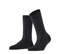 FALKE Women's Cosy Wool Special Edition W So Viscose Cashmere Plain Socks 1 Pair, Black 3000, 7-8
