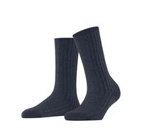 FALKE Women's Cosy Wool Boot W So Viscose Cashmere Plain Socks, Blue Ink 6491 Special Edition, 4-5