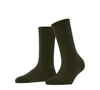 FALKE Women's Cosy Wool Special Edition W So Viscose Cashmere Plain Socks 1 Pair, Green Artichoke 7436, 7-8