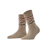 FALKE Women's Cosy Wool W So Viscose Cashmere Plain Socks, Beige Melange 4091 Special Edition, 5.5-8