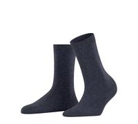 FALKE Women's Cosy Wool W So Viscose Cashmere Plain 1 Pair Socks, Blue Dark Melange 6688, 5.5-8