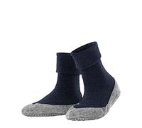 FALKE Women's Cosyshoe W Hp Wool Grips On Sole 1 Pair Grip socks, Blue Marine Melange 6794, 7/8 UK