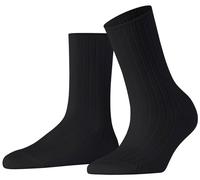 Falke Womens Cotton Rib Socks - Black