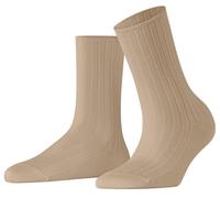 Falke Womens Cotton Rib Socks - Country Beige