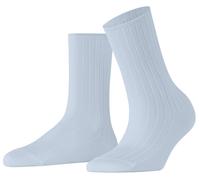 Falke Womens Cotton Rib Socks - Light Blue