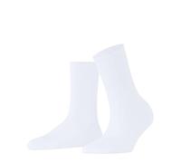FALKE Women's Cotton Rib W So Sustainable Cotton Plain Socks 1 Pair, White 2000, 5.5-8