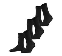 FALKE Women's Cotton Touch Multipack W So Thin Plain 3 Pairs Socks, Black 3000, 5.5-8