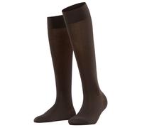 Falke Womens Cotton Touch Knee High Socks - Dark Brown