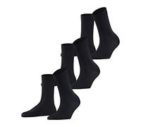 FALKE Women's Cotton Touch Multipack W So Thin Plain 3 Pairs Socks, Blue Dark Navy 6370, 2.5-5