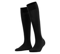 FALKE Women's Cotton Touch W Kh Thin Long Plain 1 Pair Knee-High Socks, Black 3000, 2.5-5