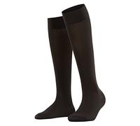 FALKE Women's Cotton Touch W Kh Thin Long Plain 1 Pair Knee-High Socks, Brown Dark 5233, 5.5-8