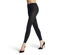 FALKE Women's Cotton Touch W Le Opaque Plain 1 Pair Leggings, Blue Space 6116, M
