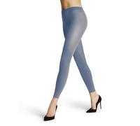 FALKE Women's Cotton Touch W Le Opaque Plain Leggings 1 Pair, Blue Sky 6876, L
