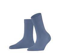 FALKE Women's Cotton Touch W So Thin Plain Socks 1 Pair, Blue Sky 6876, 2.5-5