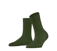FALKE Women's Cotton Touch W So Thin Plain Socks 1 Pair, Green Cypress 7528, 2.5-5