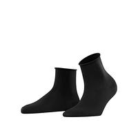 Falke Womens 3000 Black Cotton Touch Rolled-cuff Stretch-cotton-blend Socks 2/5