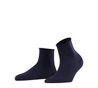 FALKE Women's Cotton Touch W Sso Thin Plain 1 Pair Socks, Blue Dark Navy 6370, 2.5-5