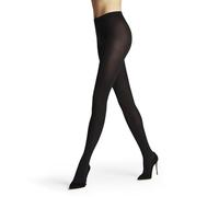 FALKE Women's Cotton Touch W Ti Opaque Plain 1 Pair Tights, Black 3000, S