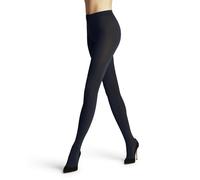 FALKE Women's Cotton Touch W Ti Opaque Plain 1 Pair Tights, Blue Space 6116, S-M