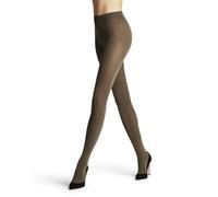 FALKE Women's Cotton Touch W Ti Opaque Plain 1 Pair Tights, Green Military 7826, S-M