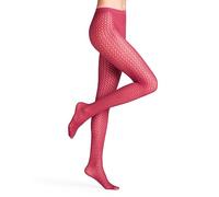 FALKE Women's Cryptogram 30 DEN W TI Sheer Patterned 1 Pair Tights, Red (Red Plum 8236), S