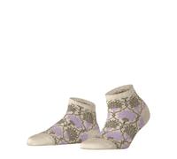 FALKE Women's Cuban Retreat W Sn Linen Cotton Low-Cut Patterned 1 Pair Trainer Socks, Beige Creme 2050, 2.5-5