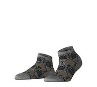 FALKE Women's Cuban Retreat W Sn Linen Cotton Low-Cut Patterned 1 Pair Trainer Socks, Grey Lunar 3225, 5.5-8