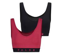 Falke Womens Daily Comfort 2-Pack Bra - Black/Dark Pink