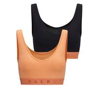 Falke Womens Daily Comfort 2-Pack Bra - Black/Orange