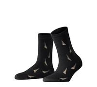 FALKE Women's Distressed W So Wool Alpaca Patterned 1 Pair Socks, Black 3000, 2.5-5