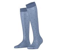 FALKE Women's Dot 15 DEN W Kh Sheer Patterned Knee-High Socks 1 Pair, Blue Sky 6876, 2.5-5