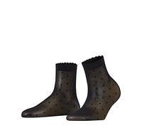 FALKE Women's Dot 15 DEN W So Sheer Patterned 1 Pair Socks, Black 3009, 5.5-8