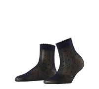 FALKE Women's Dot 15 DEN W So Sheer Patterned Socks 1 Pair, Blue Marine 6179, 5.5-8