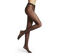 Falke Women's Tights Dot 15 DEN Ti – Sheer Patterned, Black 3009, M-L