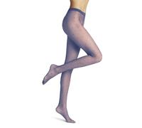 FALKE Women's Dot 15 DEN W Ti Sheer Patterned 1 Pair Tights, Blue Smoky 6483, XL