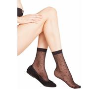 Falke Womens Dot 15 Denier Anklet Tights - Black