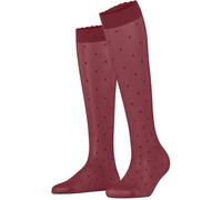 Falke Womens Dot 15 Denier Knee High Socks - Ruby Red