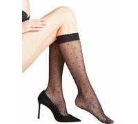 Falke Womens Dot 15 Denier Knee High Tights - Black
