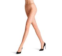 FALKE Women's Dot Bicolor 15 DEN W TI Sheer Patterned 1 Pair Tights, Skin colour (Powder 4169), M-L