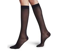 FALKE Women's Energize 30 DEN W Kh Sheer With Compression 1 Pair Knee-High Socks, Blue Marine 6179, 5.5-6.5